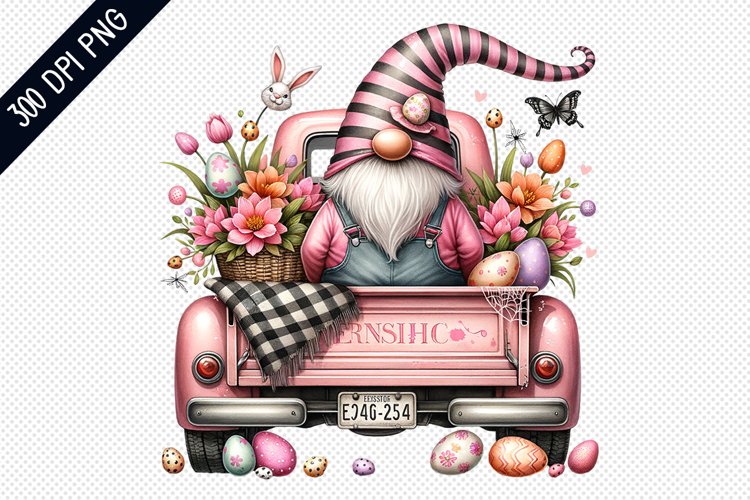 Easter Day Gnome - Sublimation Clipart PNG Design