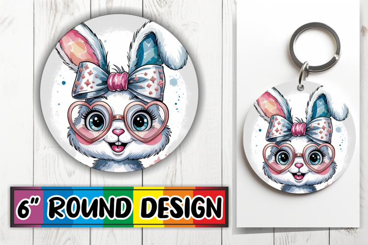 Sweet Circle Coasters Design, Easter Bunny