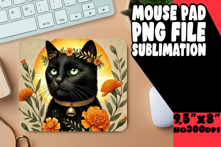 RADIANT desk MAT Playful Design, Cute Cat