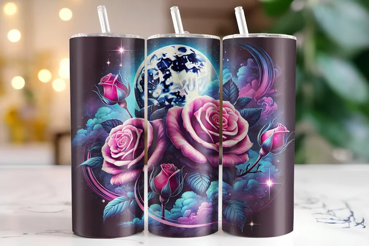 Flowers Tumbler Wrap | Sublimation | Tumblers
