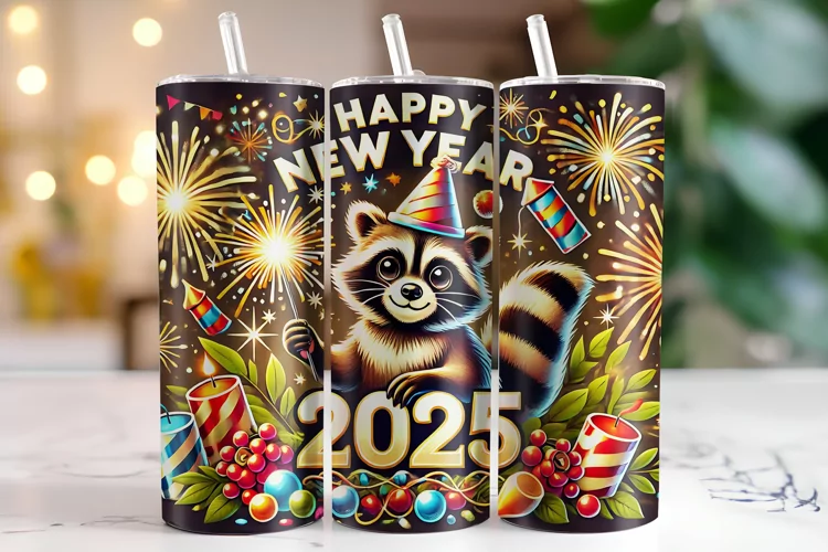 Happy new year Tumbler Wrap | Sublimation | Tumblers