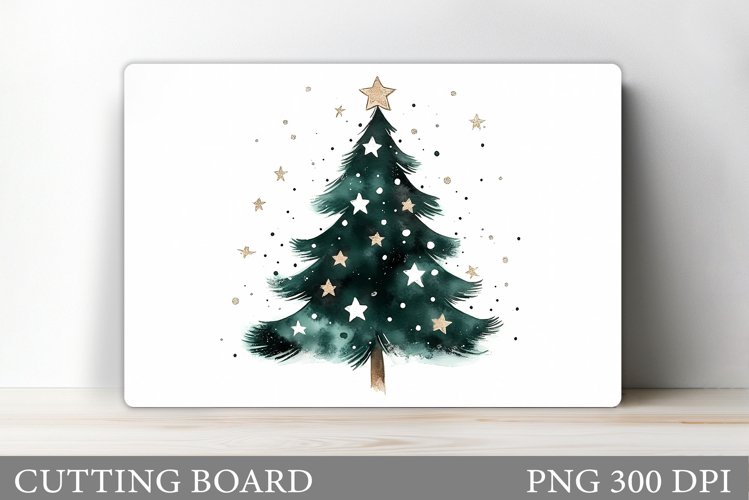 Christmas Tree Cutting Board Design. Kitchen Cutting Board example image 1