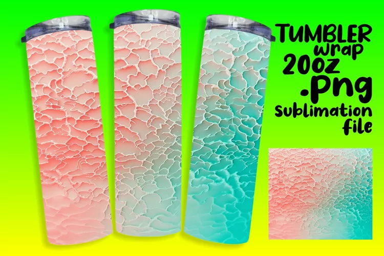 Eye-Catching Gradient Sublimation Tumbler Wrap Art 20oz