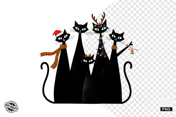 Christmas Cat Clipart Image 9