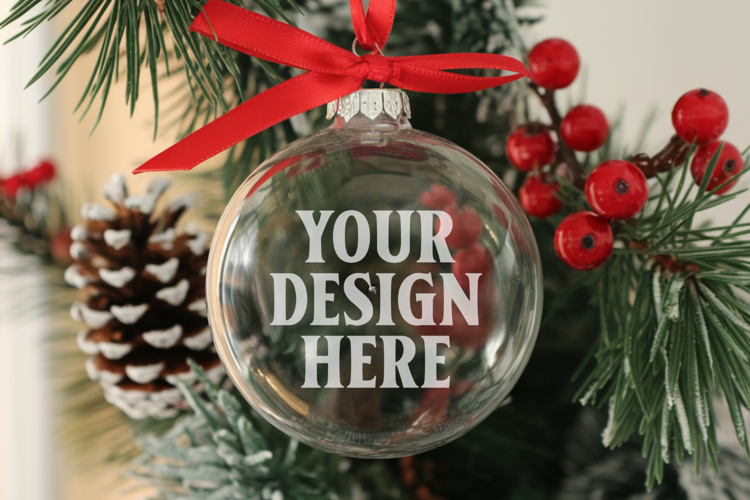 Acrylic Christmas Ornament Mockup , christmas ornament mocku