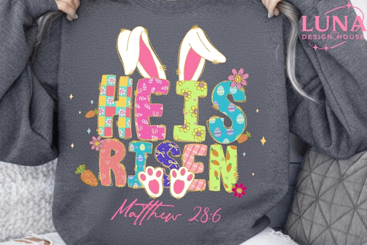 He Is Risen Easter png, Christian Easter Design, Religious