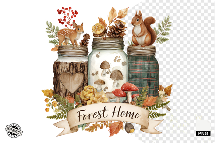 Fall Masons Jars Clipart