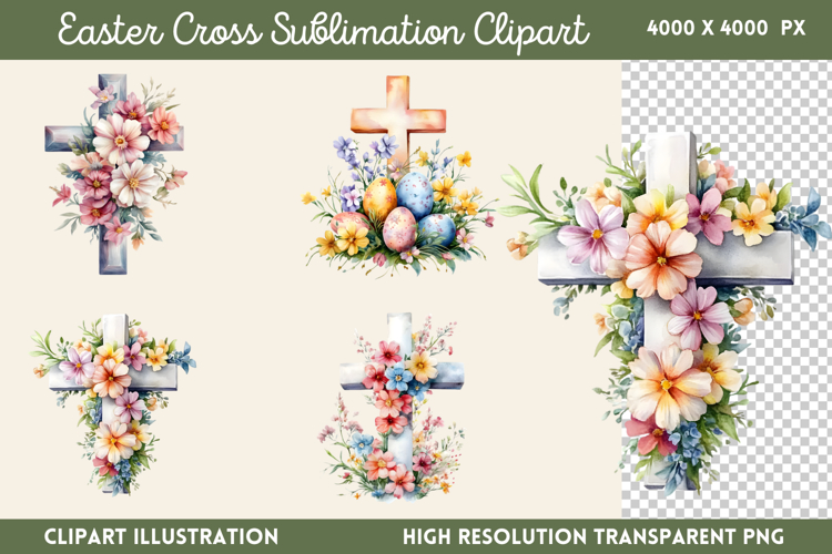 Easter Cross Clipart Image 22