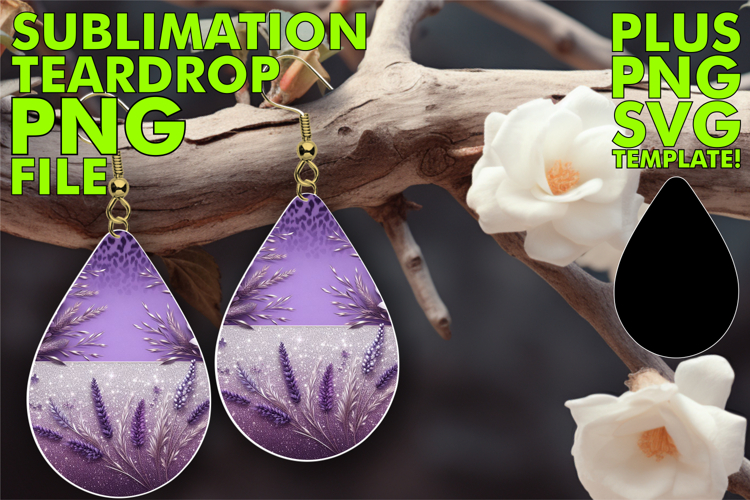 Colorful Teardrop Earrings PNG, Leopard Prints