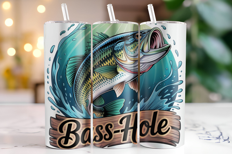 Bass Hole Tumbler Wrap | Sublimation | Tumblers