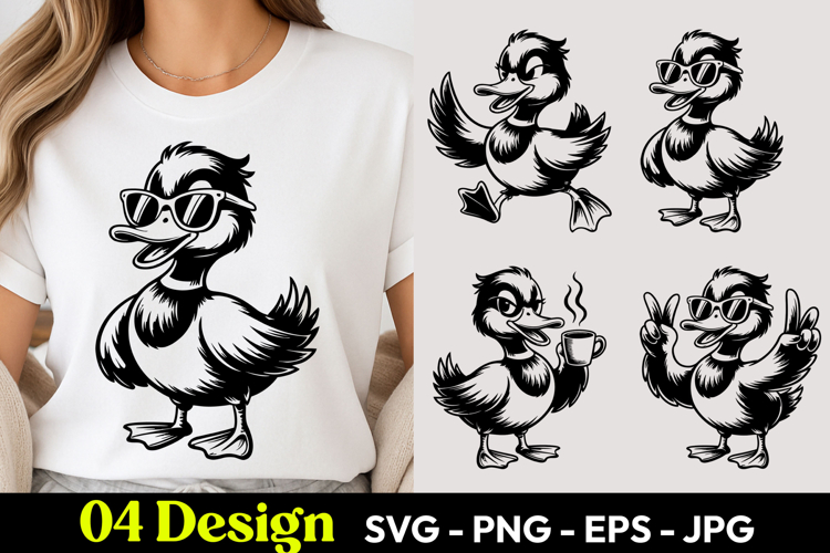 Funny Duck SVG PNG