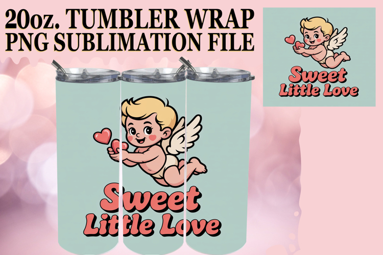 Gentle breezes 20oz tumbler wrap, Cupid