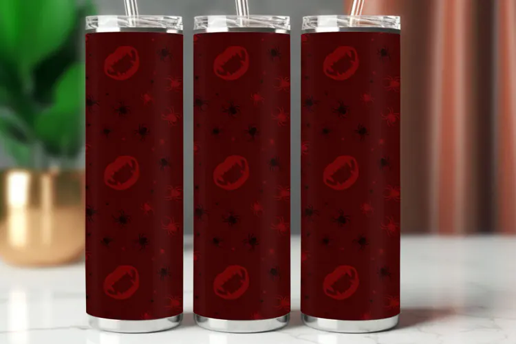 Halloween Tumbler Wrap Seamless Pattern