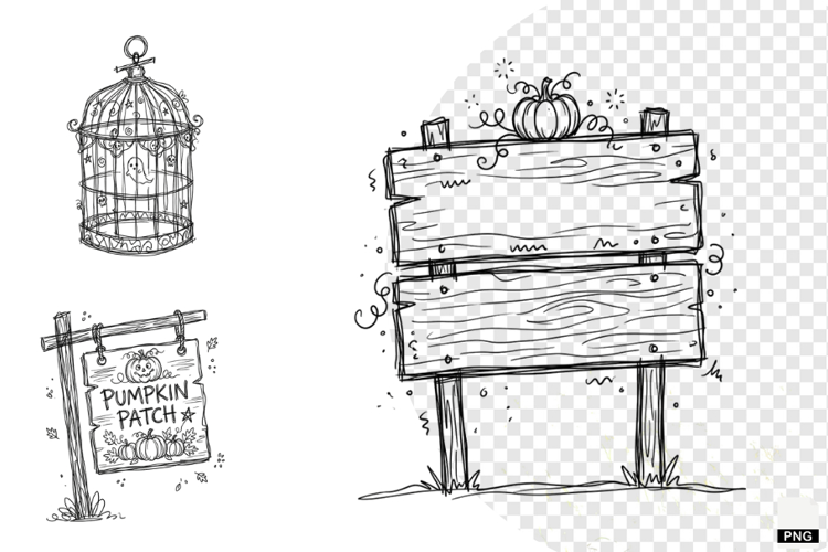 Doodle Halloween Clipart