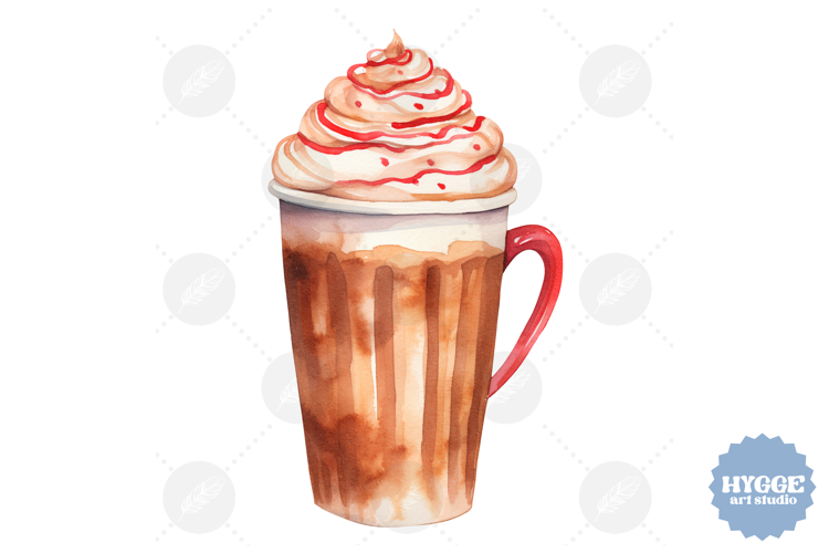 Christmas Coffee PNG | Christmas Latte PNG | Gingerbread PNG example image 1