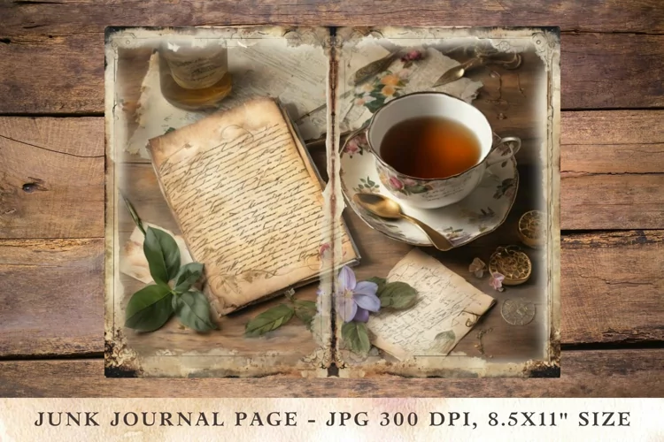 Printable Junk Journal Pages tea 6