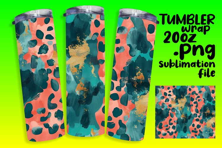 Chic Wilderness: Leopard Print Tumbler Wraps - 20oz
