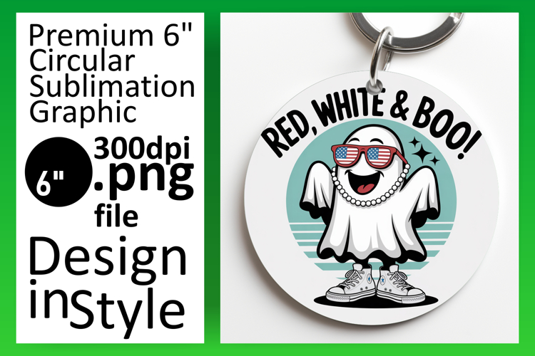 Dynamic Round Design for Sublimation , Funny Ghost