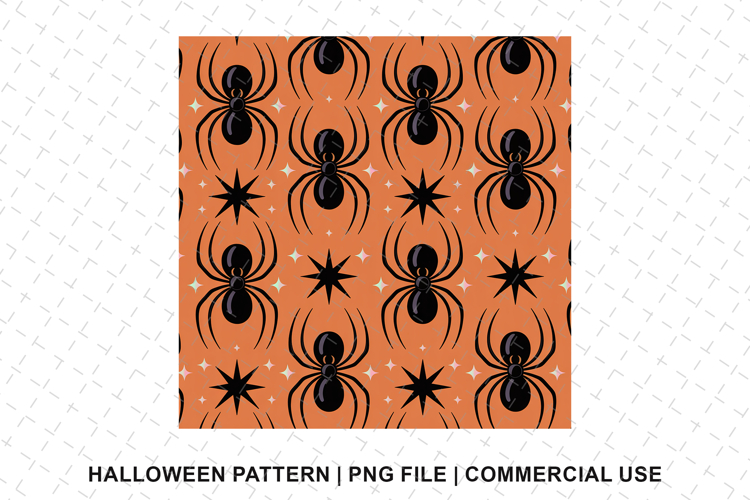 Halloween Spider Pattern Png | Sublimation | Digital Paper