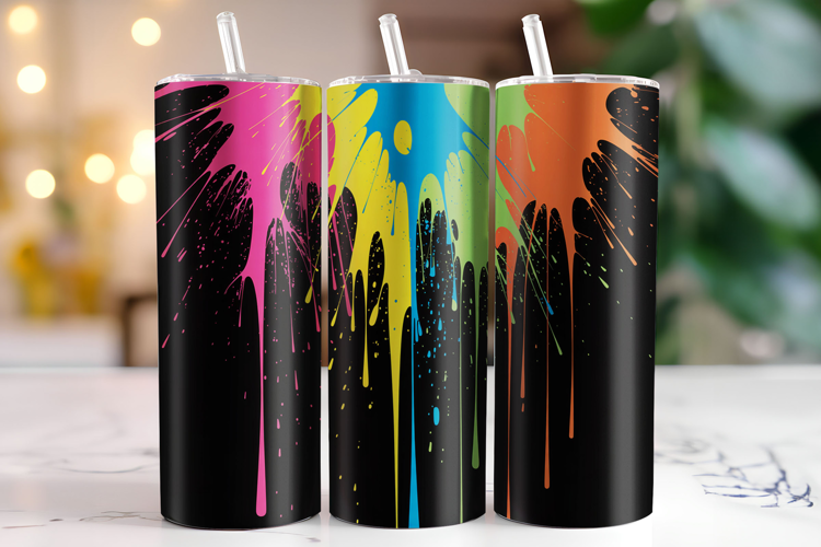 Paint Splashes Tumbler Wrap | Sublimation | Tumblers