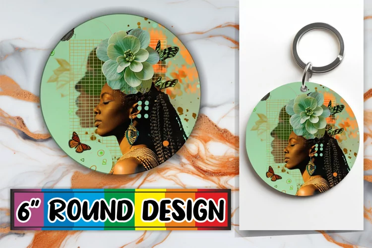 Afro Woman Abstract Artistic Wrap Tumbler Sublimation PNG
