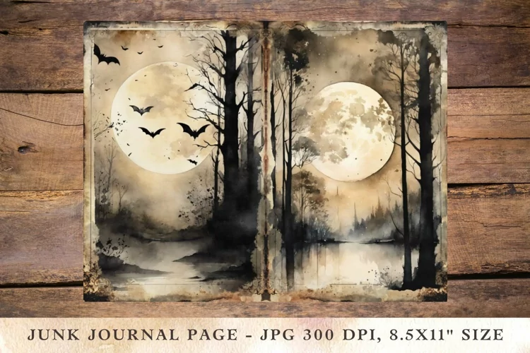 Printable Junk Journal Pages halloween 27