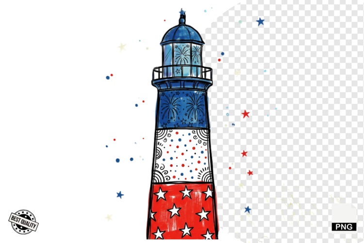 4th of July Undersea Life Clipart example image 1