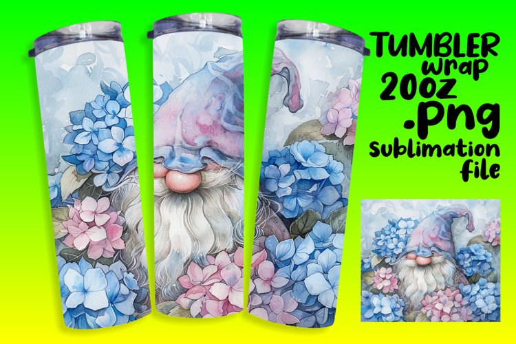 Blooming Gnome Mouse Tumbler Wrap 20oz example image 1