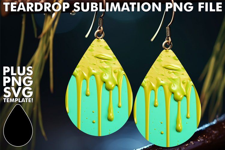 Fluid Colors on Teardrop Canvas: Sublimation Earrings