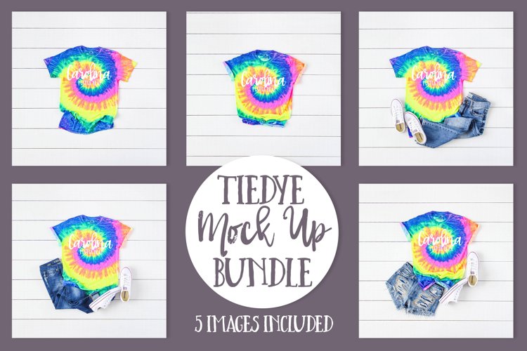 Tie-Dye CD100 Neon Rainbow Mock Up Bundle