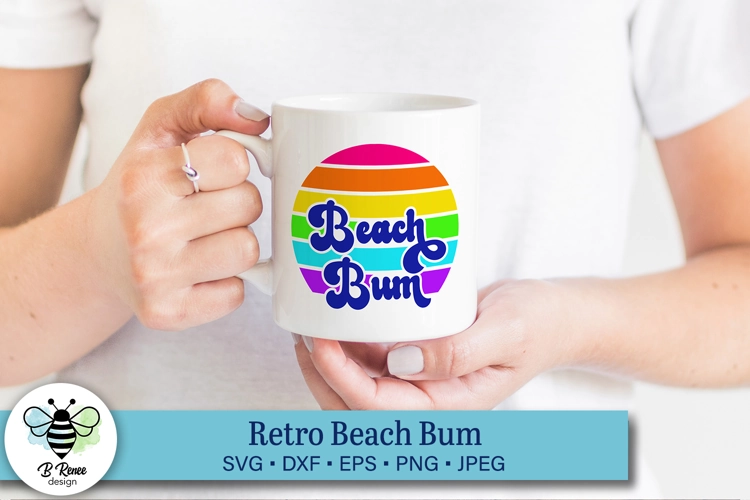 Beach Bum Retro Style SVG | Summer Saying SVG