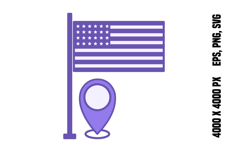Colored United States Icon example image 1