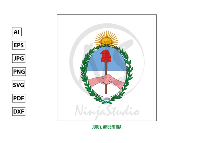 Jujuy Flag Vector Illustration. Flag of Argentina Provinces example image 1
