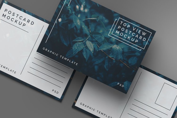Top View Postcard Mockup (1342723)