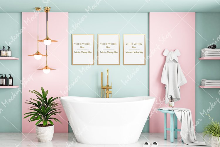 Frame mockup A4, Kids mockup, Mockup in interior /59 example image 1