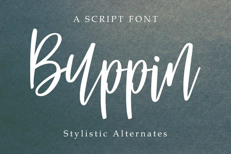 Buppin font example image 1