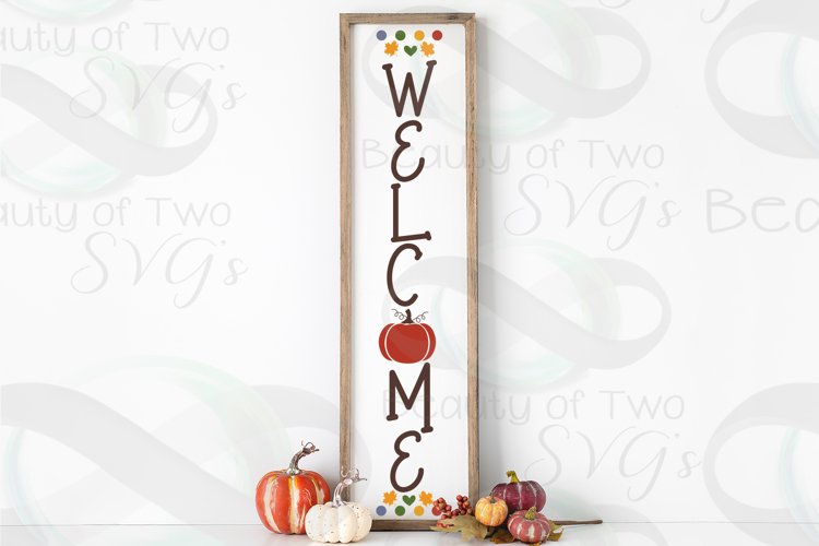Farmhouse Fall svg Welcome Vertical svg, Welcome porch svg example image 1