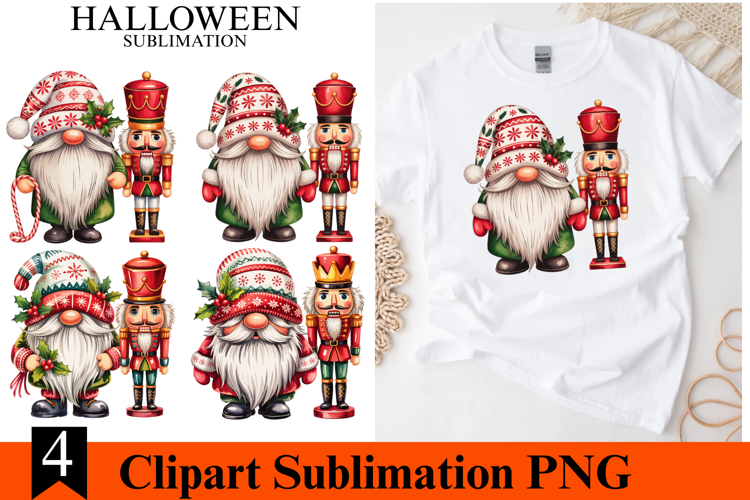 4 Christmas Gnome Clipart PNG | Merry Christmas Png
