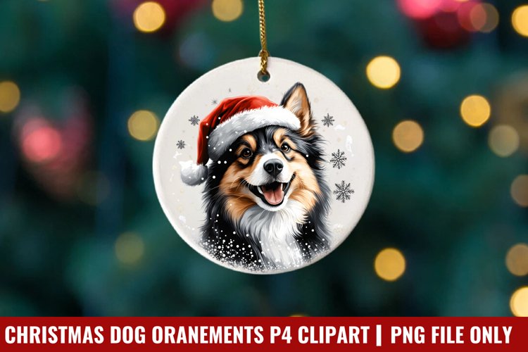 Breeds Of Christmas Dog Ornaments Clipart PNG