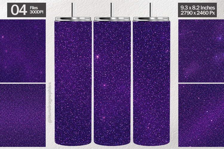 Galaxy Purple Glitter Tumbler Wrap| Tumbler Sublimation