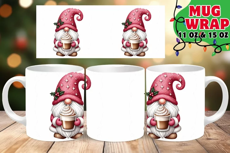 GNOME HOLIDAY WHIMSY 11OZ 15OZ MUG WRAP