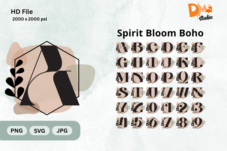 Spirit Bloom Boho Monogram