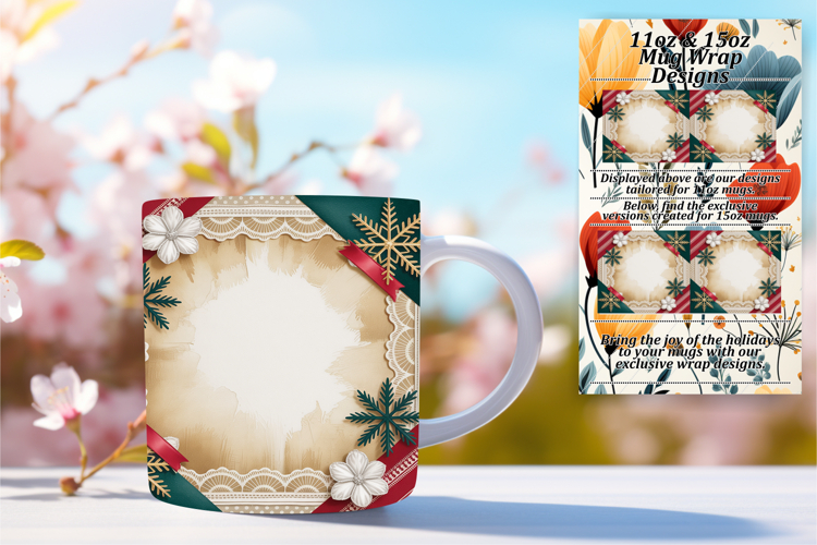 Fun 11oz Mug Wrap Png Design , Christmas