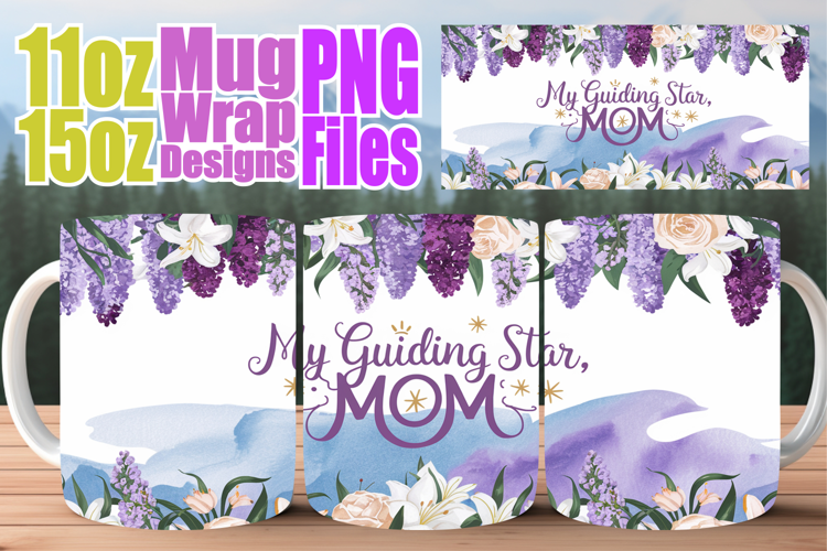 Blissful days 11oz 15oz mug wrap, Mother's Day