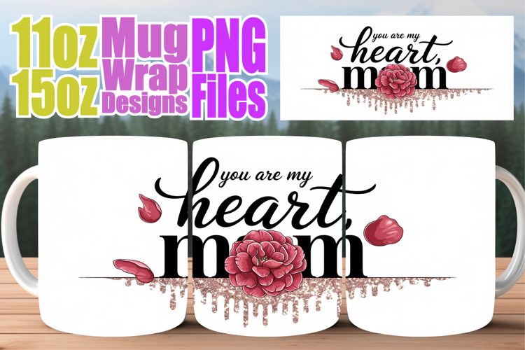 Joyful evenings 11oz 15oz sublimation wrap, Mothers Day