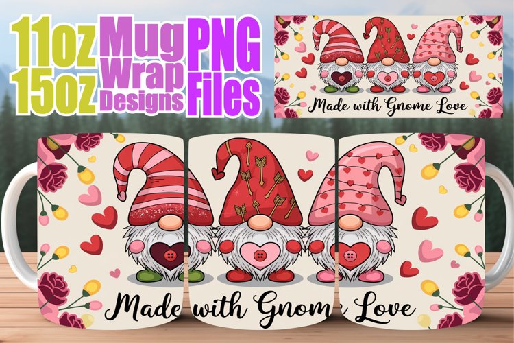 Wholesome memories sublimation wrap, Love Gnome example image 1