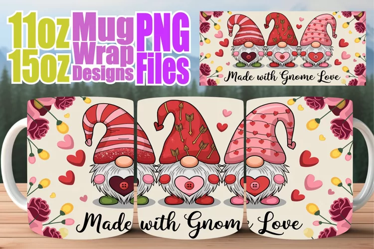 Wholesome memories sublimation wrap, Love Gnome