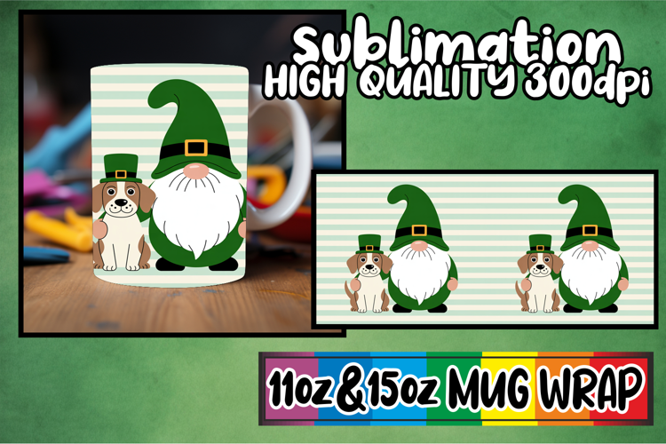 Enchanted days 11oz 15oz sublimation wrap, St Patricks