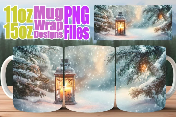 Lovely moments sublimation mug wrap, Winter