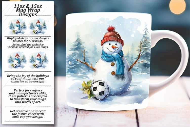 Frosty Festivities: Watercolor Xmas Wrap example image 1